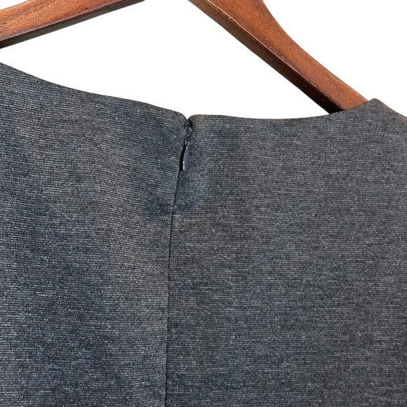 Harold’s Dark Gray 3/4 Length Bell Sleeve Shift Knee Length Dress Women’s Size 6 - Picture 5 of 7
